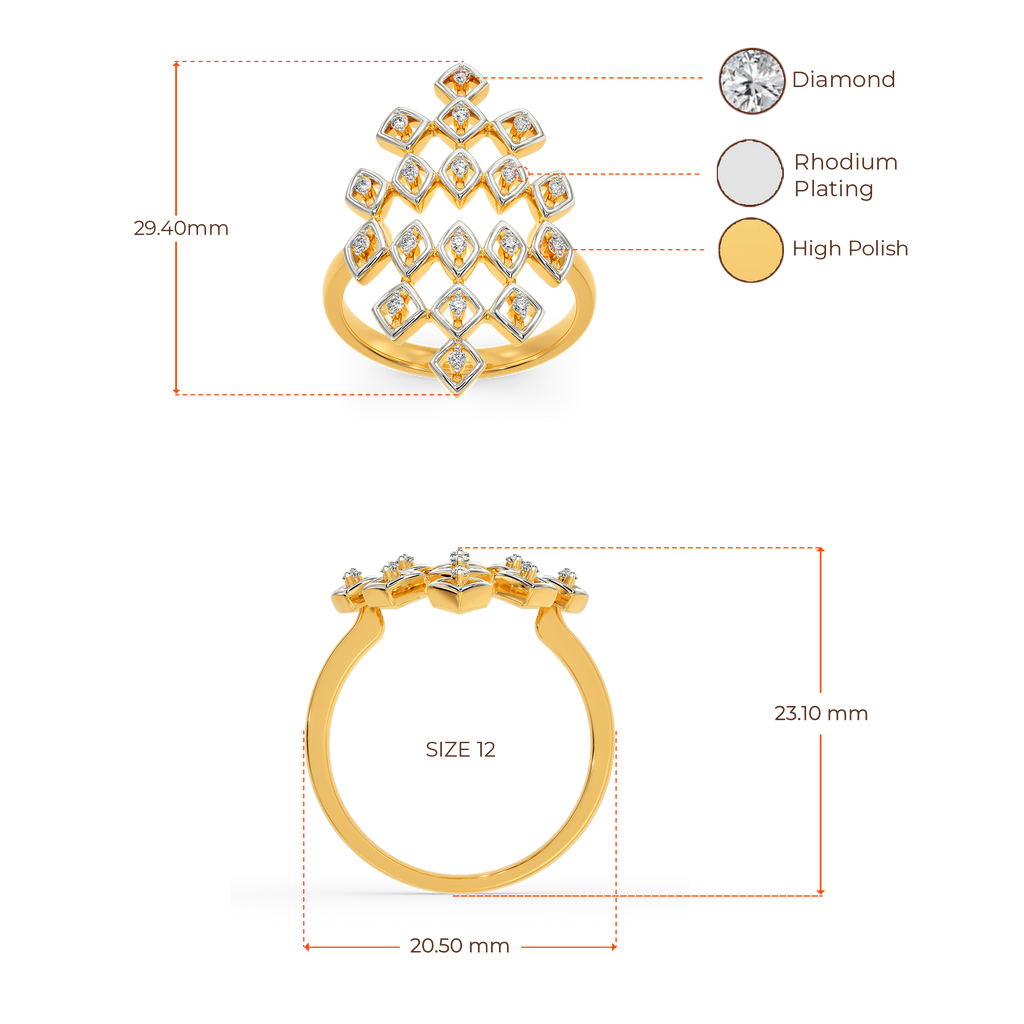 Net Mode Diamond Rings