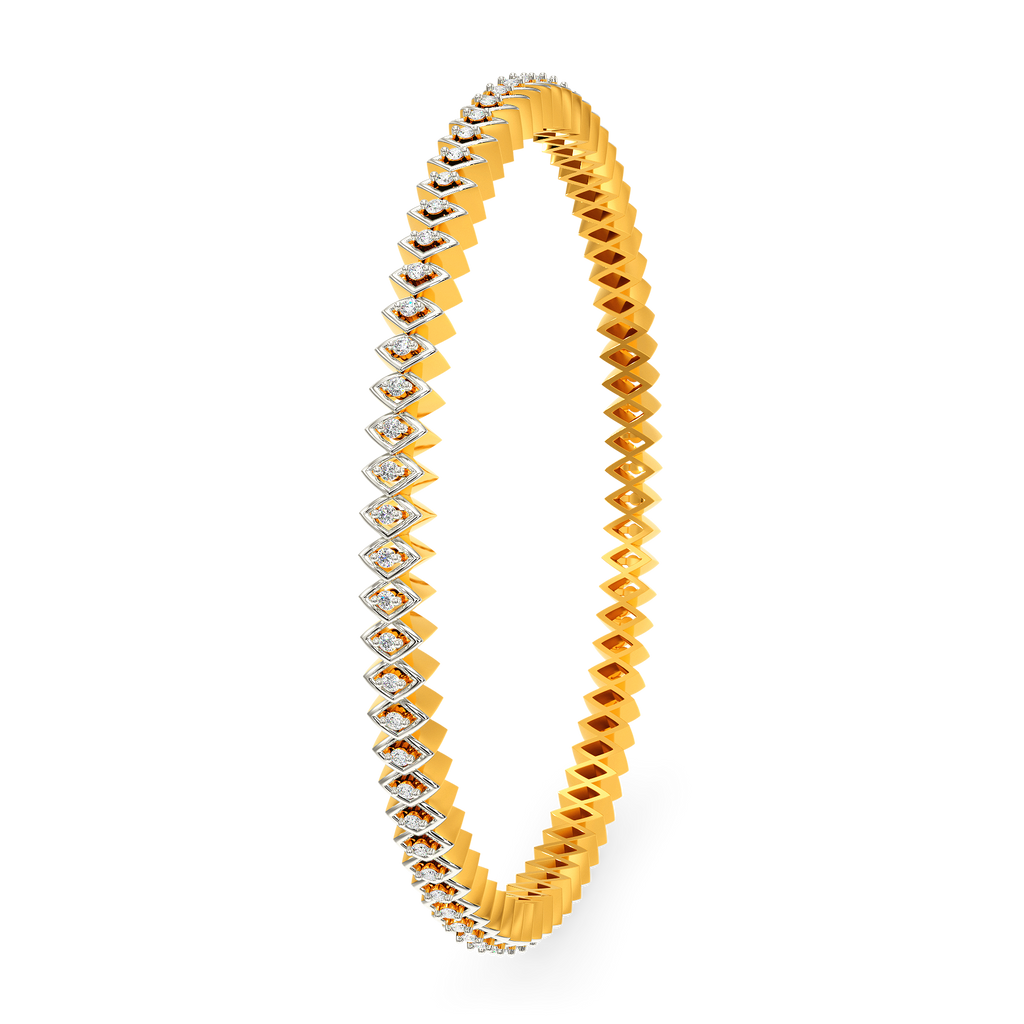 Net Around Diamond Bangles
