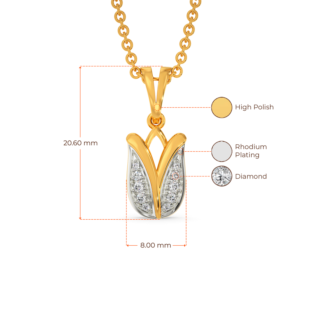 Tulip Daze  Diamond Pendants
