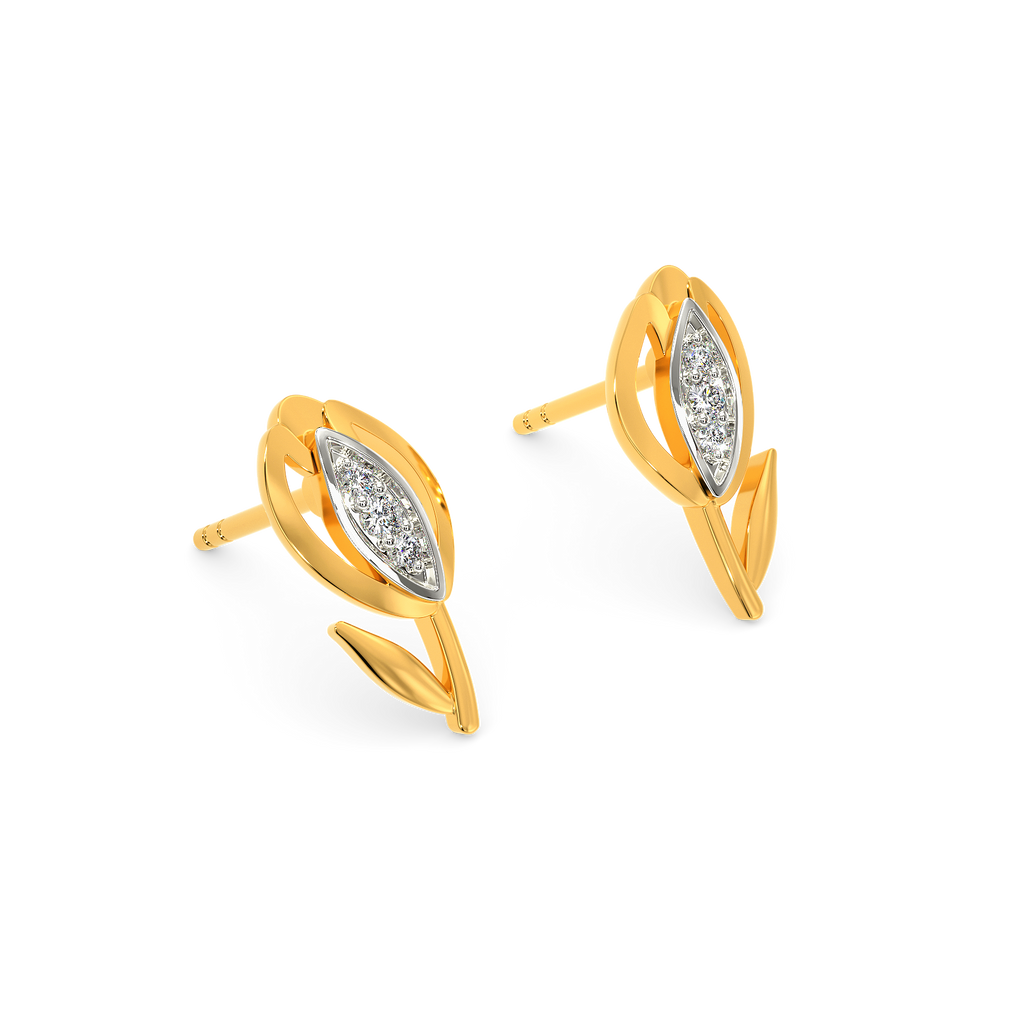 Love Is Tulips Diamond Earrings