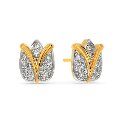 Crazy About Tulips Diamond Earrings