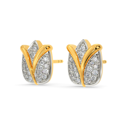 Crazy About Tulips Diamond Earrings