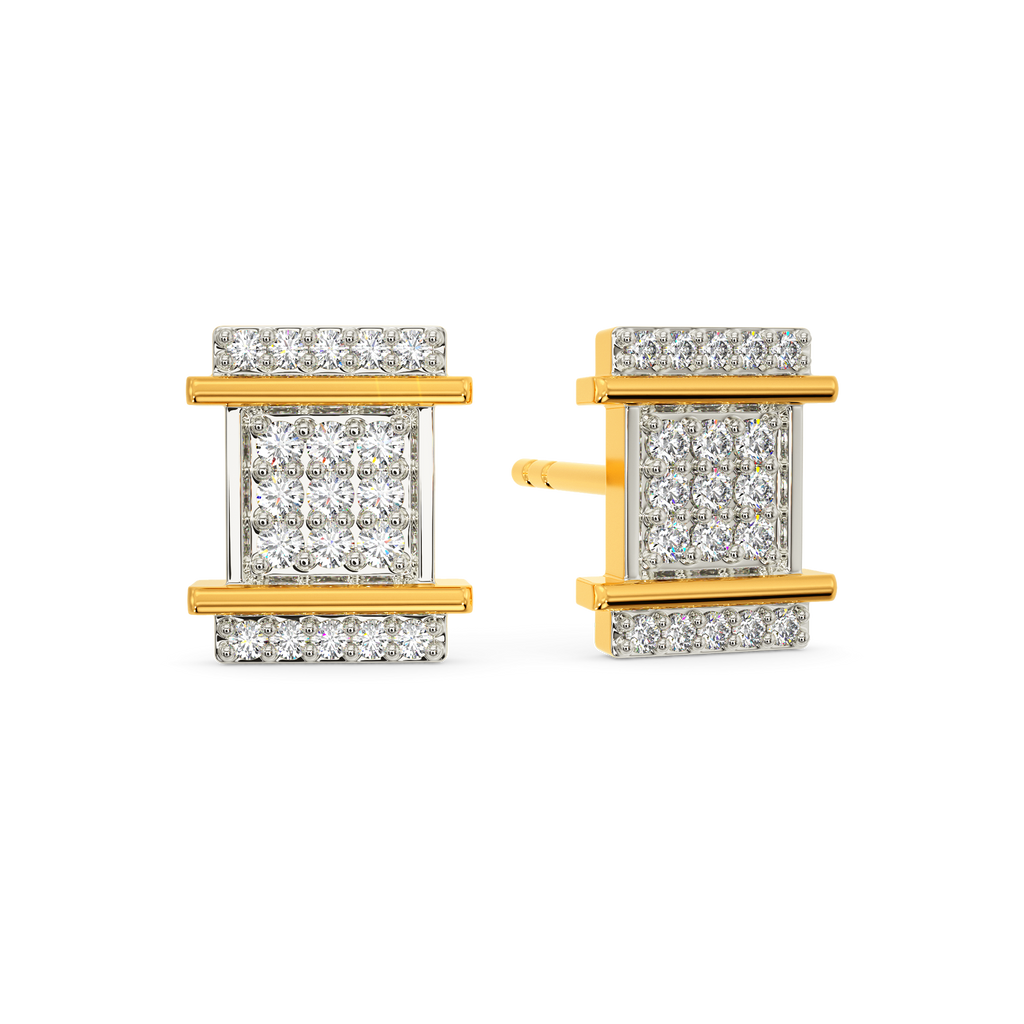 In A Tweed Mood Diamond Earrings