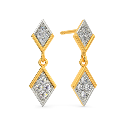Vibe In Tweed Diamond Earrings