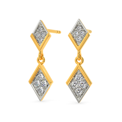 Vibe In Tweed Diamond Earrings