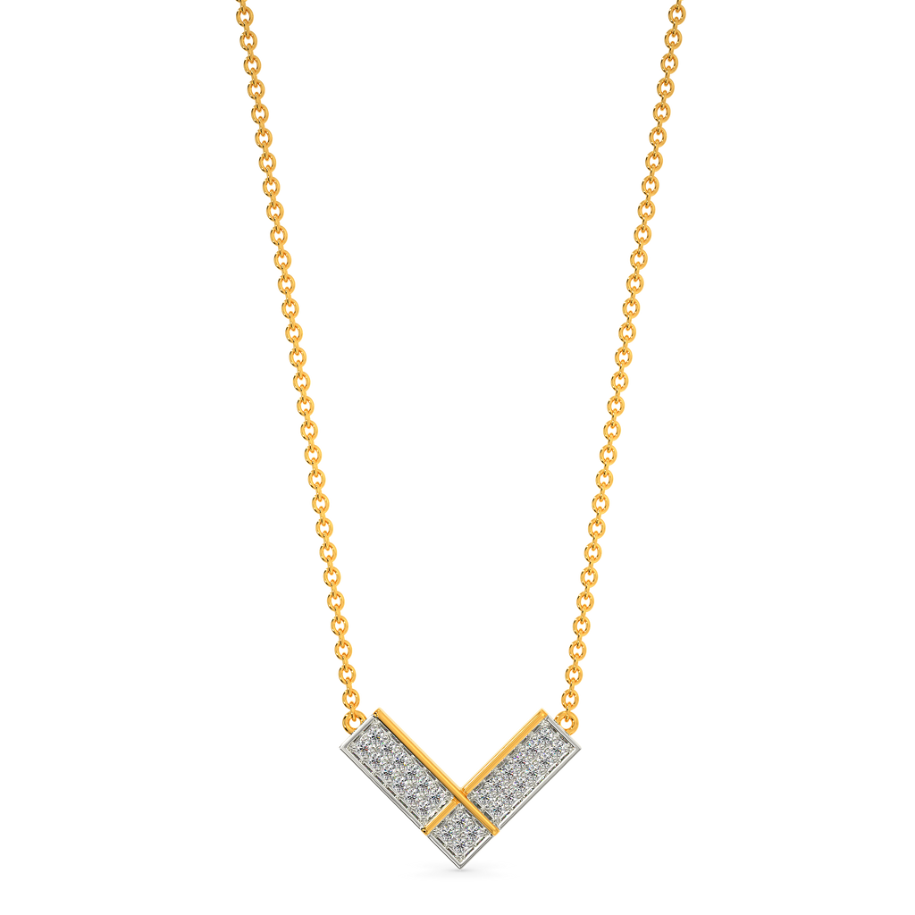 Vibe In Tweed Diamond Necklaces