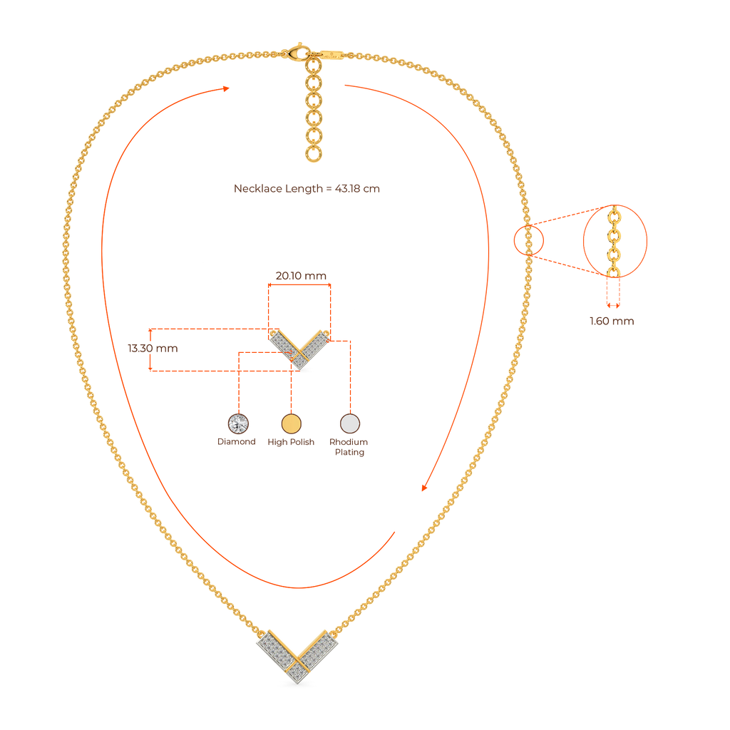 Vibe In Tweed Diamond Necklaces
