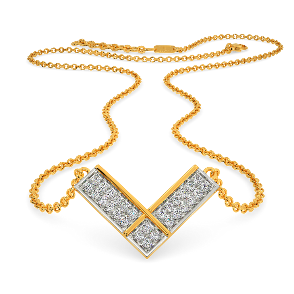 Vibe In Tweed Diamond Necklaces