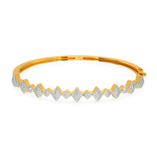 Frosted Spikes Diamond Bangles