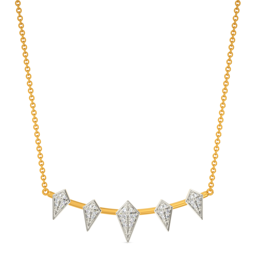 Frosted Spikes Diamond Necklaces