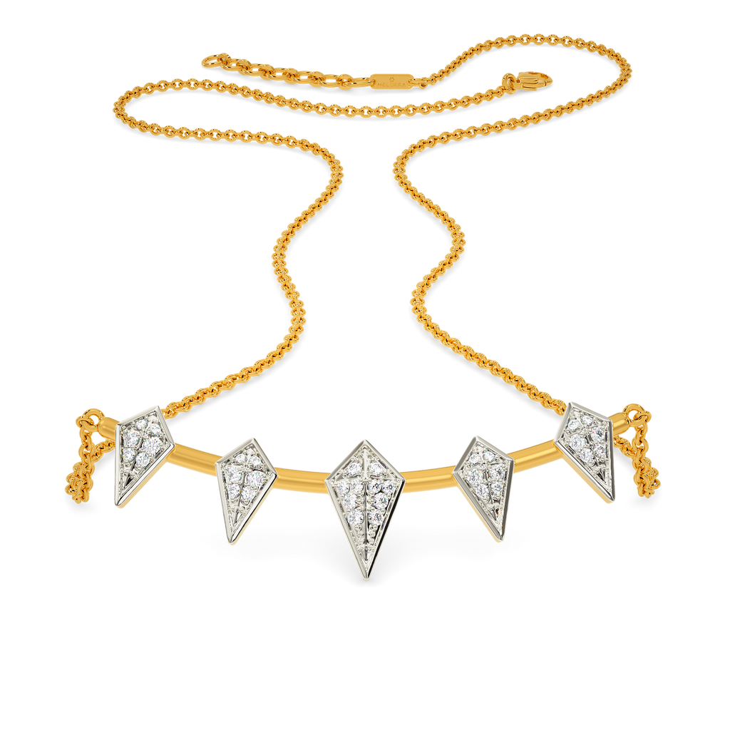 Frosted Spikes Diamond Necklaces