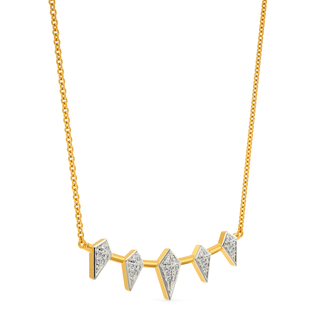 Frosted Spikes Diamond Necklaces