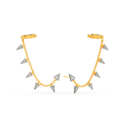 Rock Spike Diamond Earrings