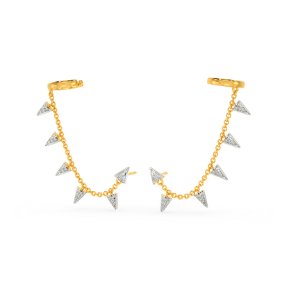 Rock Spike Diamond Earrings