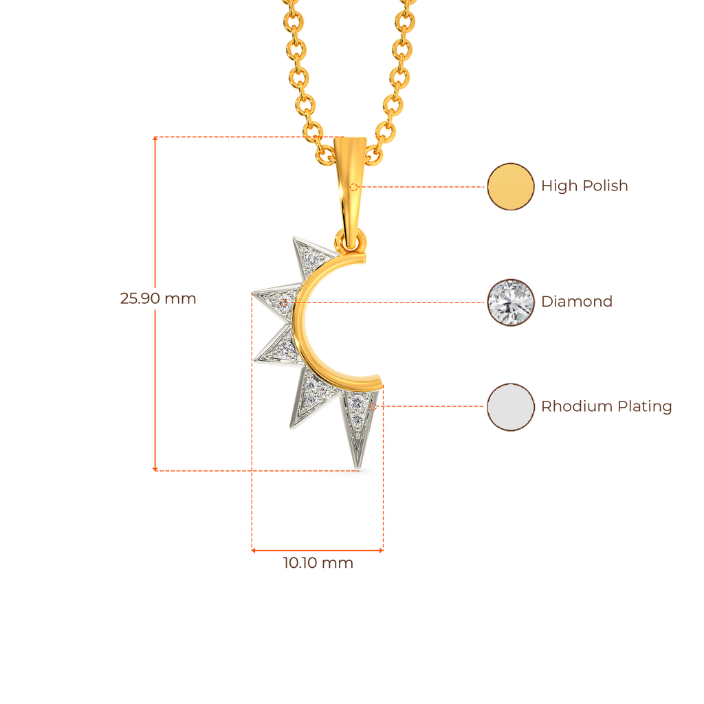 Rock Spike Diamond Pendants