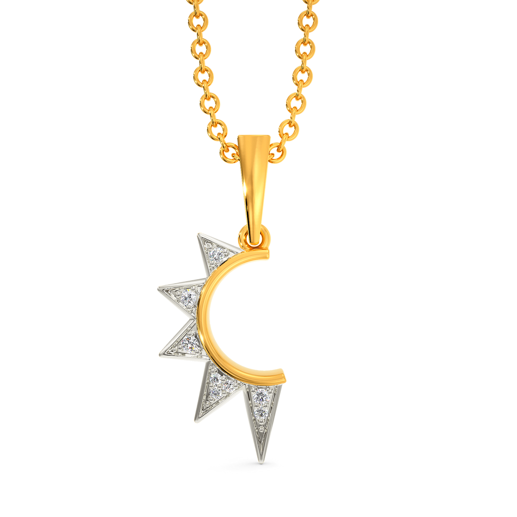 Rock Spike Diamond Pendants