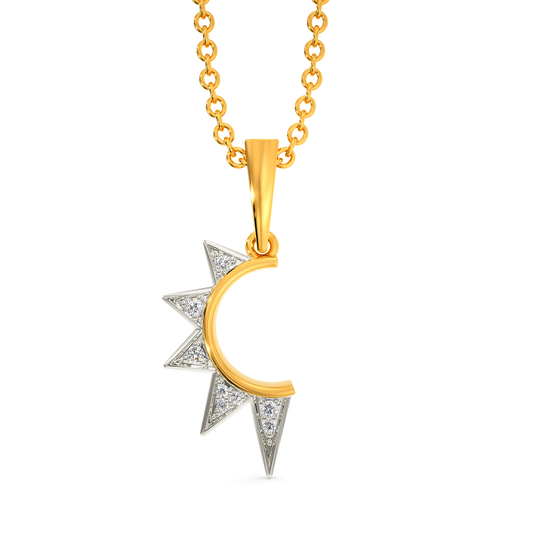 Rock Spike Diamond Pendants