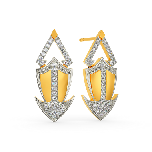 Armor Twist Diamond Earrings