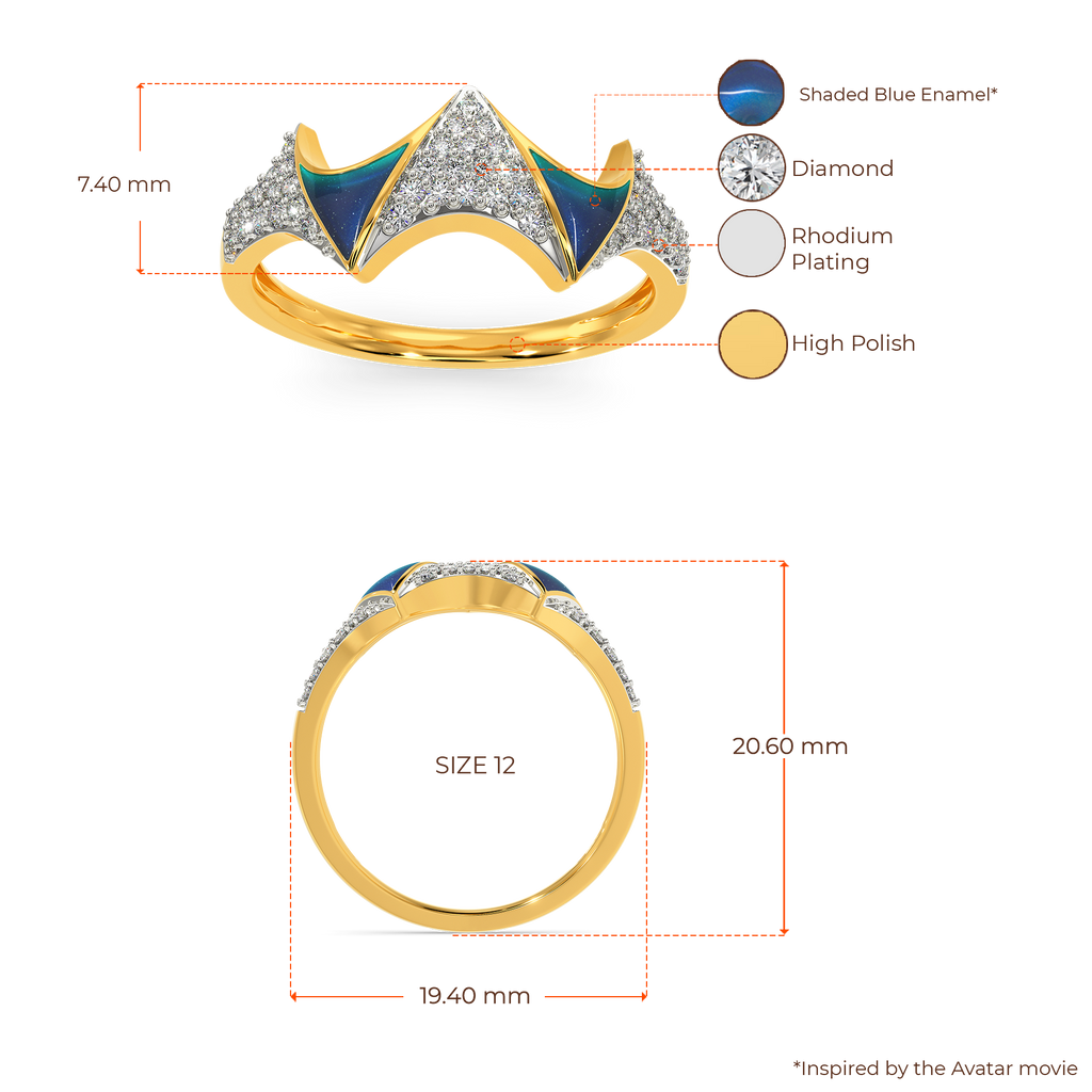 Alien Atomy Diamond Rings