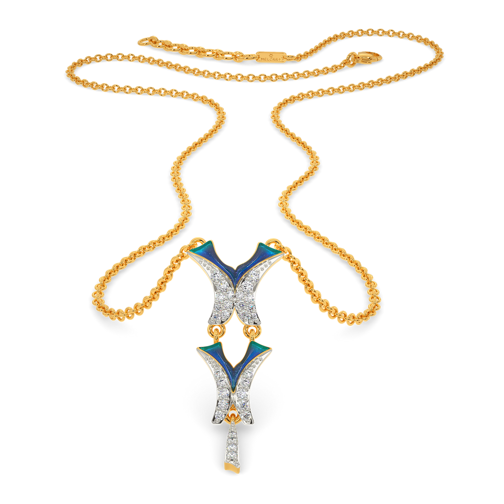 In A Blue Fantasy World Diamond Necklaces