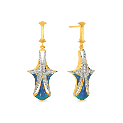 Dream In Blue Diamond Earrings