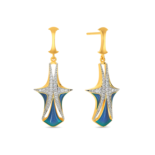 Dream In Blue Diamond Earrings