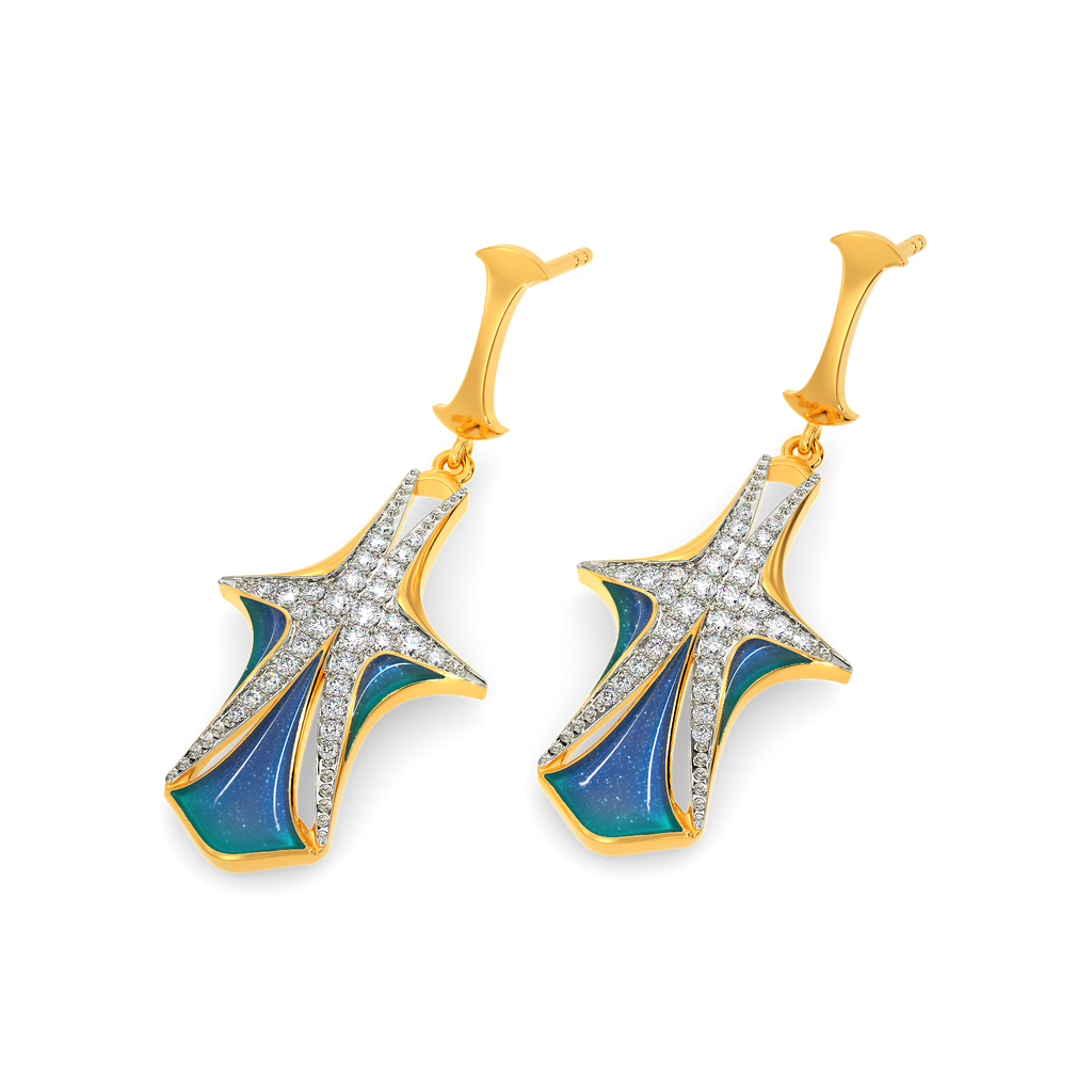 Dream In Blue Diamond Earrings