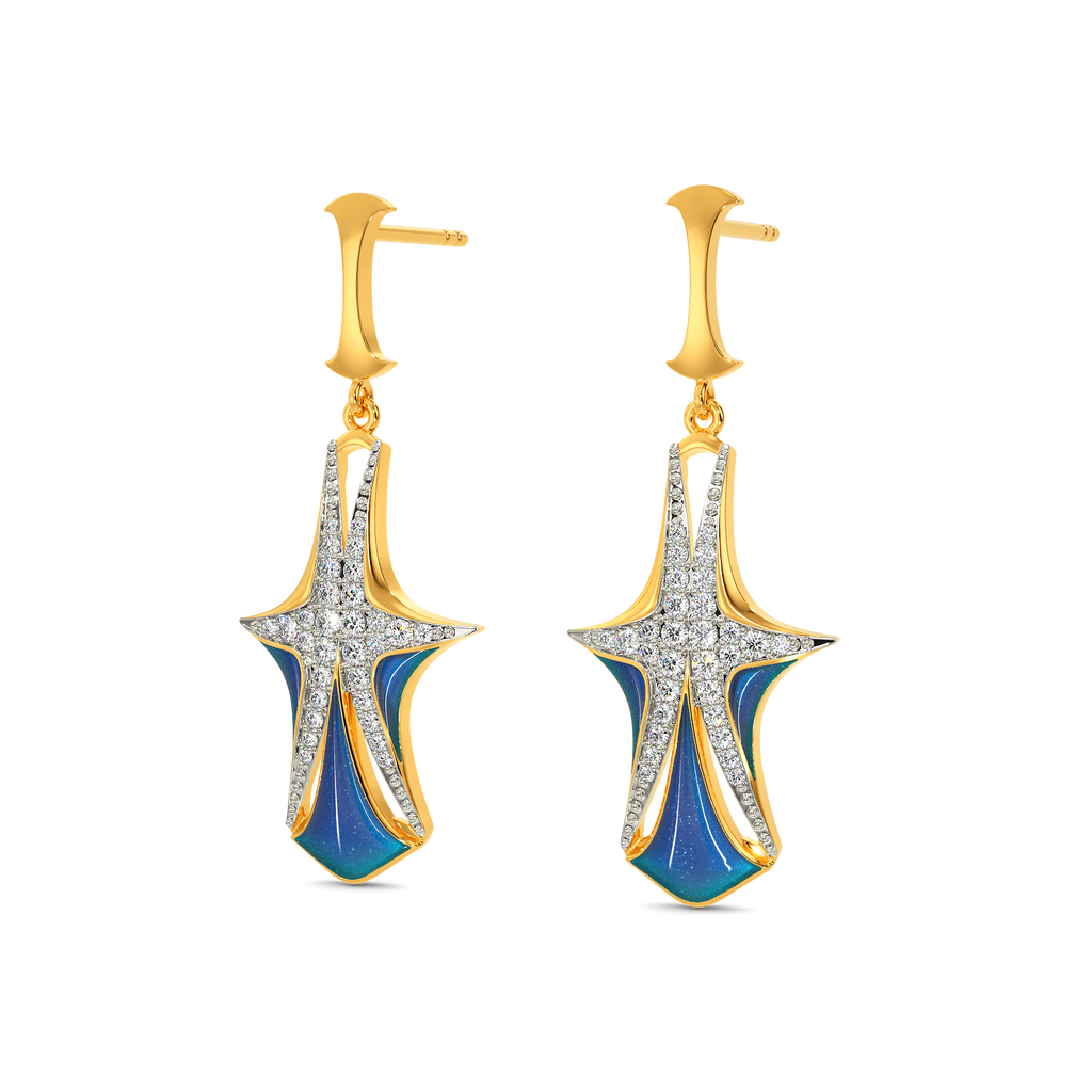 Dream In Blue Diamond Earrings