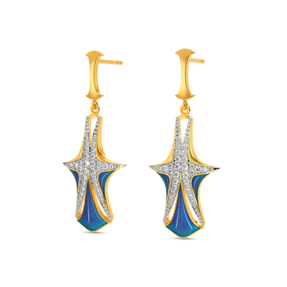 Dream In Blue Diamond Earrings