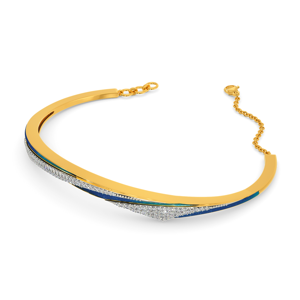 Blue Dreams Diamond Bangles