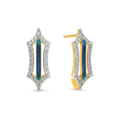 Glow In Blue Diamond Earrings