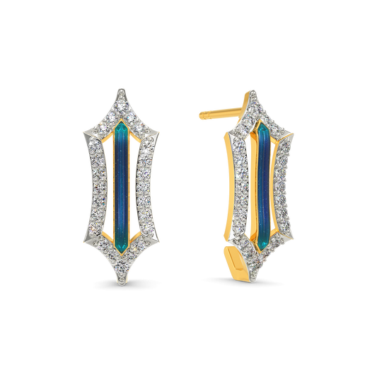 Glow In Blue Diamond Earrings