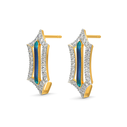 Glow In Blue Diamond Earrings