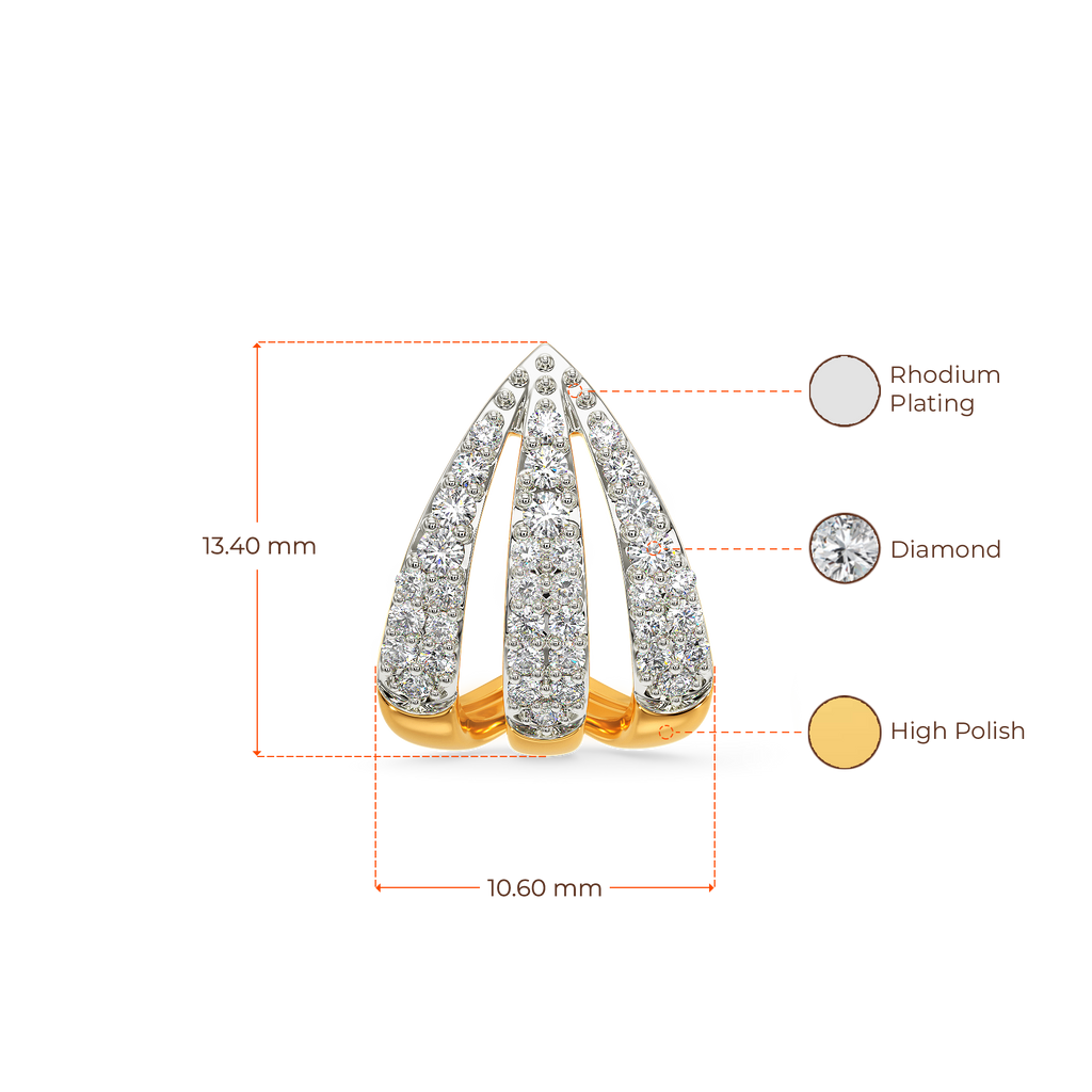 Glow With The Flow  Diamond Earrings