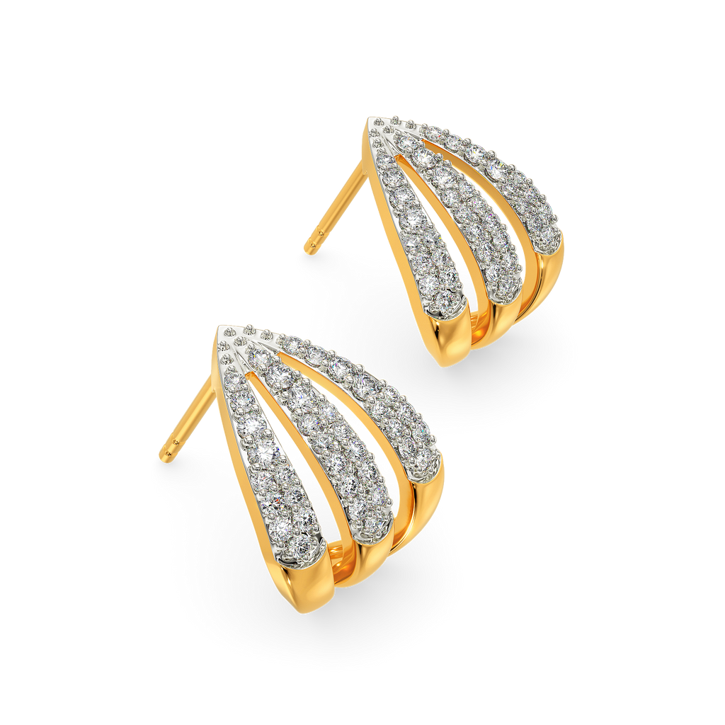 Glow With The Flow  Diamond Earrings