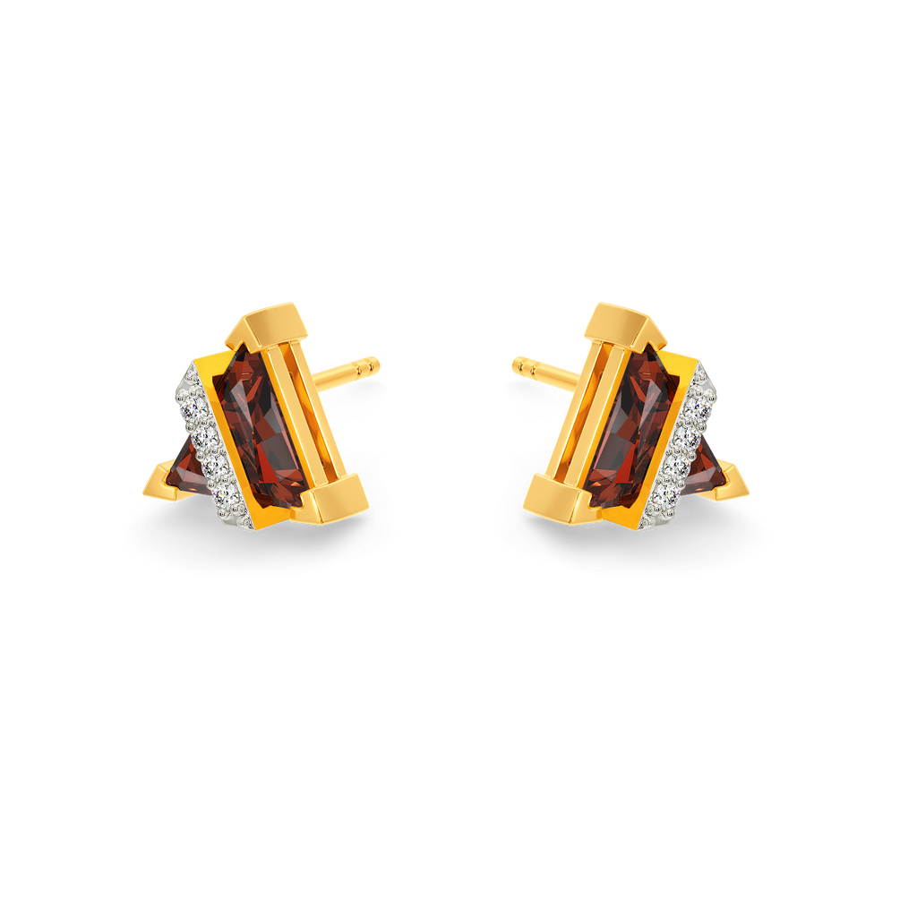 Iconic Garnet Diamond Earrings