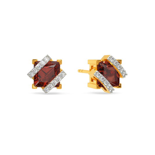 Red Glow Diamond Earrings