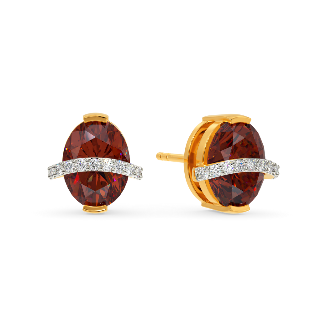 Red Power Diamond Earrings