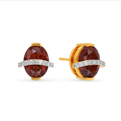 Red Power Diamond Earrings