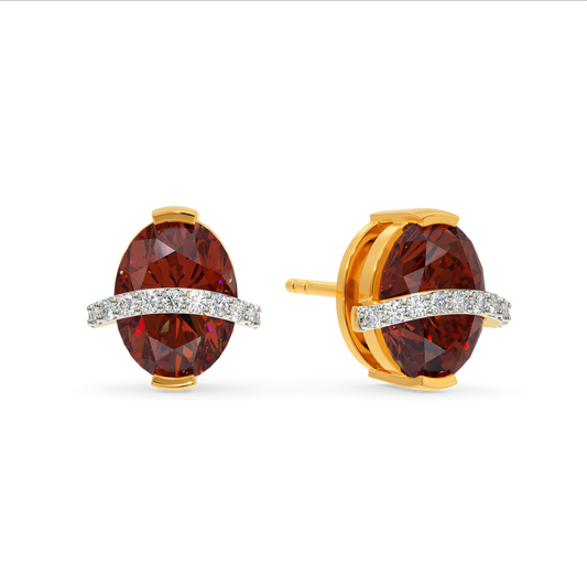 Red Power Diamond Earrings