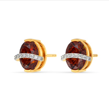 Red Power Diamond Earrings