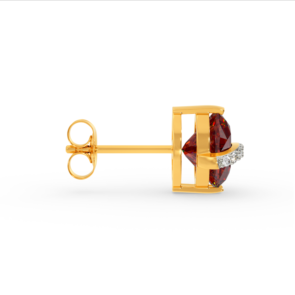 Red Power Diamond Earrings