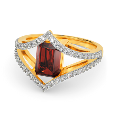 Red Glam Diamond Rings