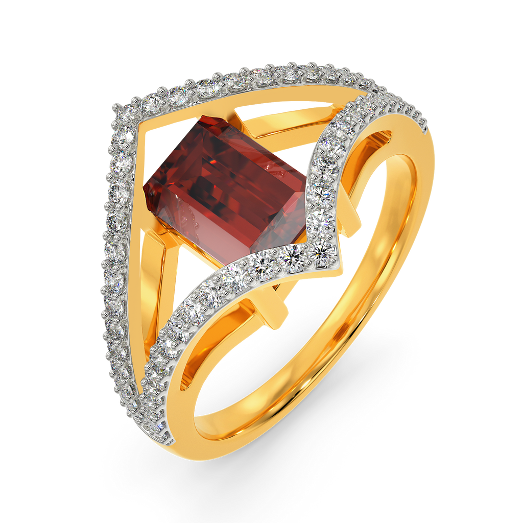Red Glam Diamond Rings