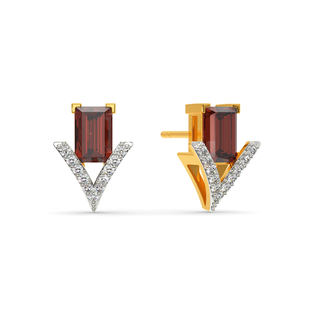 Red Glam Diamond Earrings