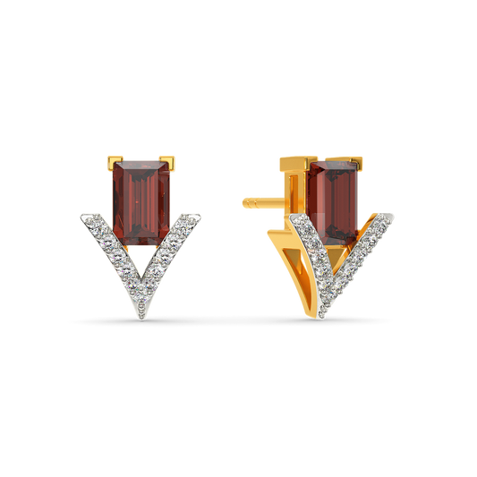 Red Glam Diamond Earrings