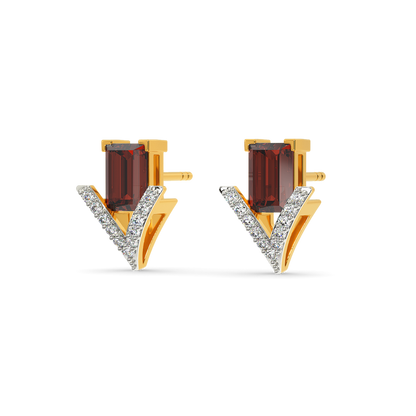 Red Glam Diamond Earrings