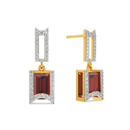 In A Red Mood Diamond Earrings