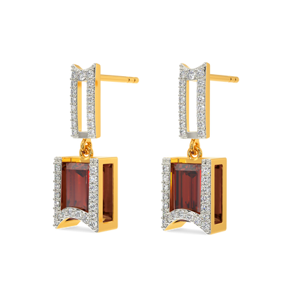 In A Red Mood Diamond Earrings