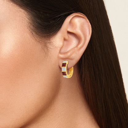 Dream In Red Diamond Earrings